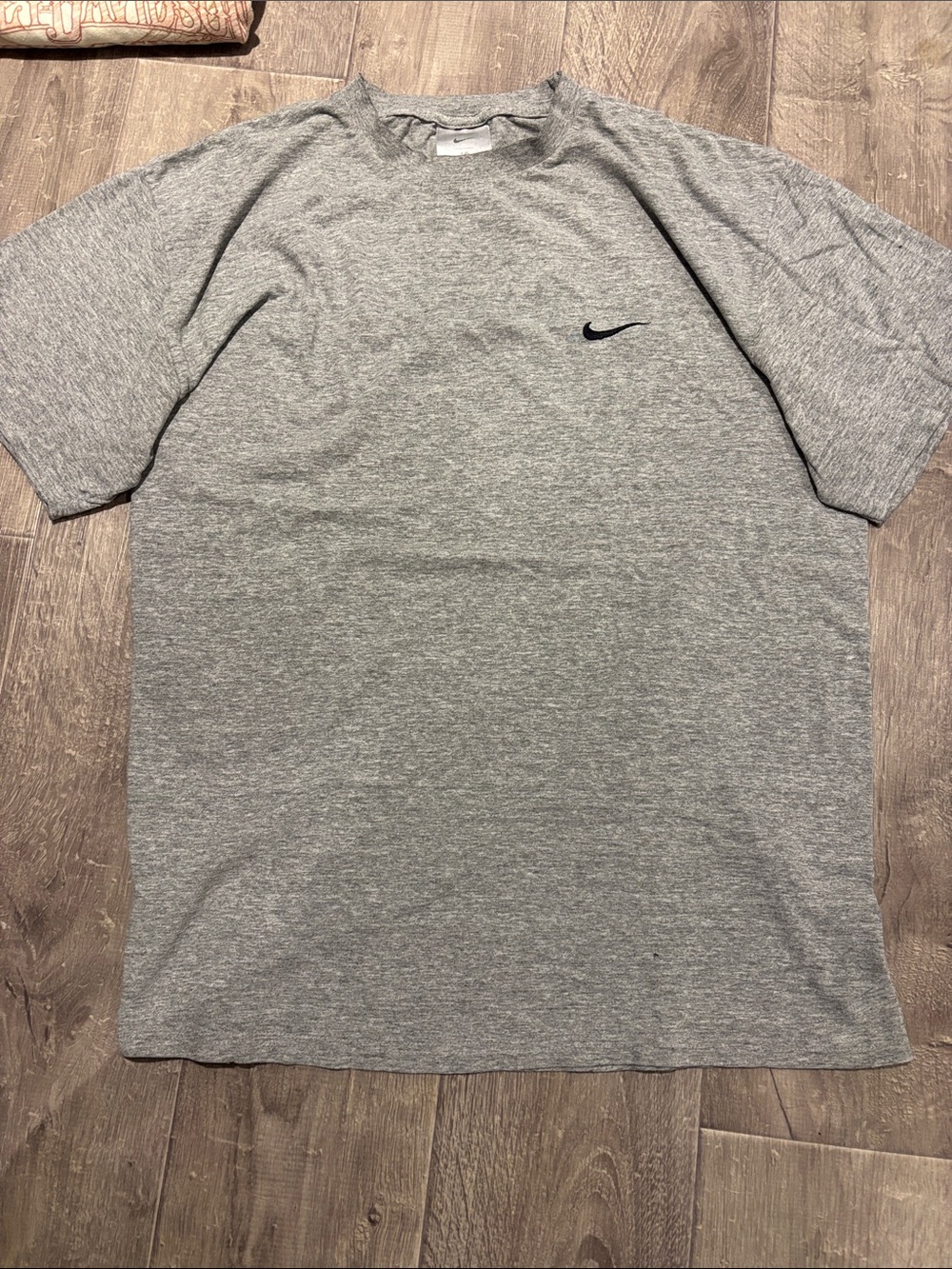 Nike Gray Heather Short Sleeve T-Shirt with Black Swoosh